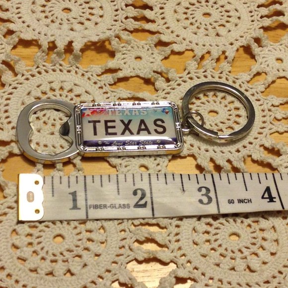 Texas keychain with bottle opener, Lone Star State - Picture 2 of 4
